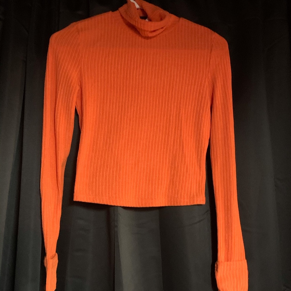 Orange Shein turtle neck